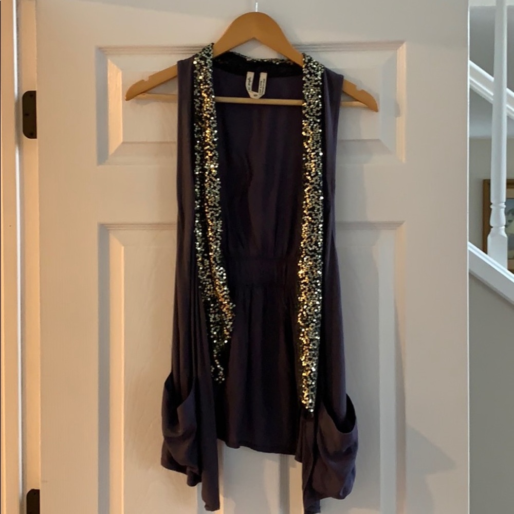 Free People Sequin Vest Like New